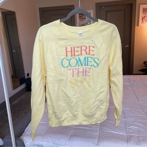 Old navy here comes the sun yellow sweater size medium